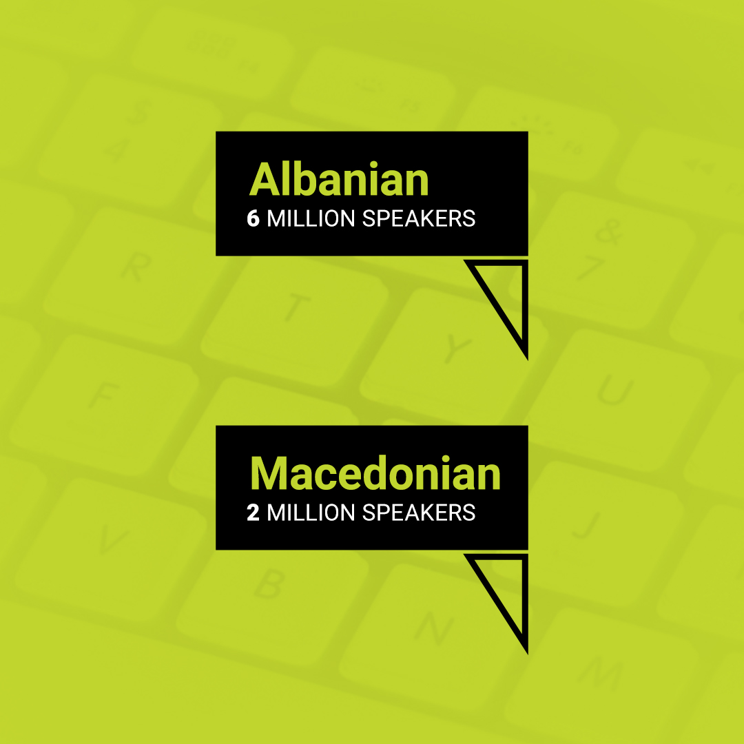 Albanian and Macedonian